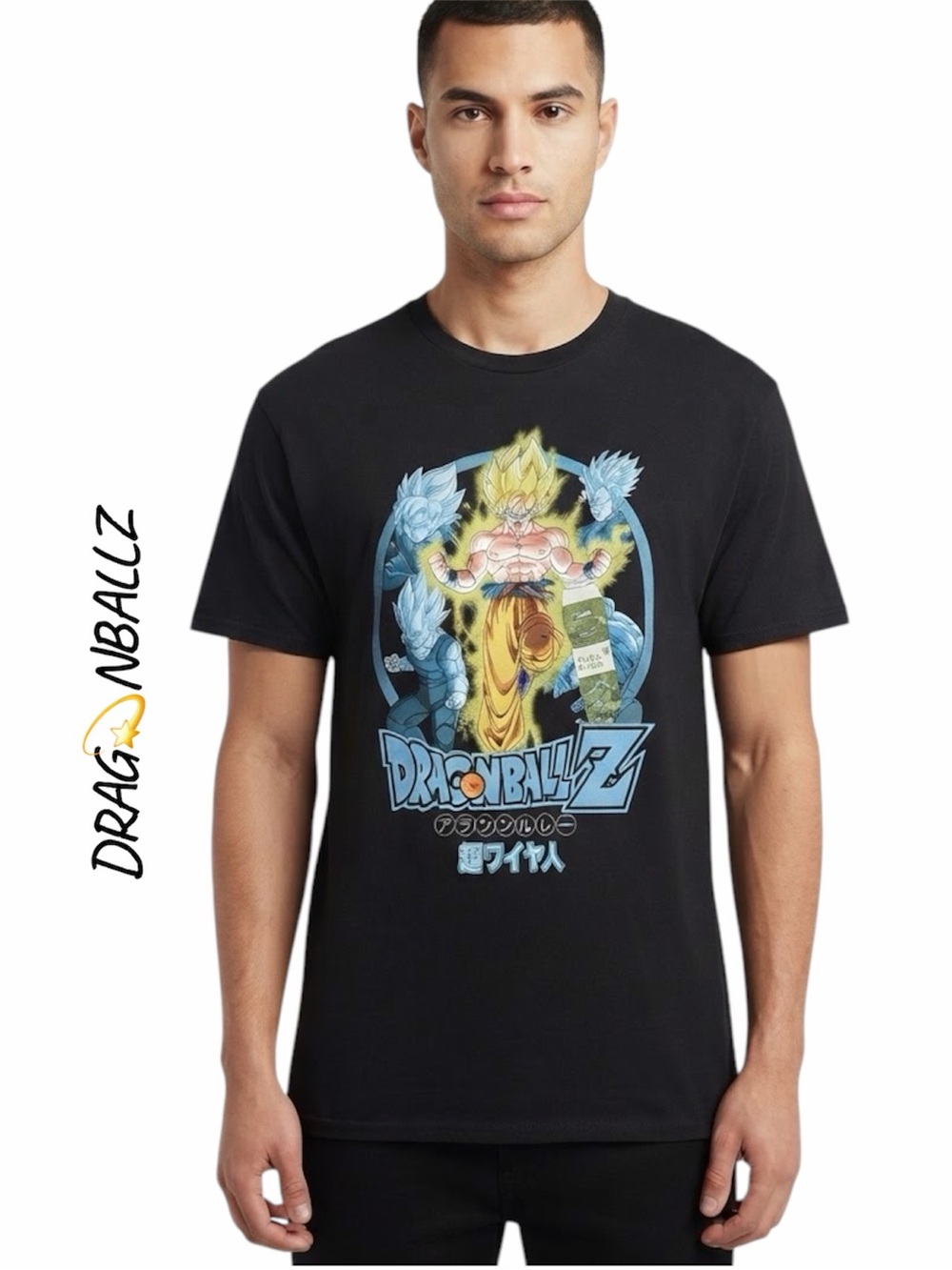 Dragon Ball Z T-Shirt XL NWT Black Super Saiyan Goku Anime Graphic Tee